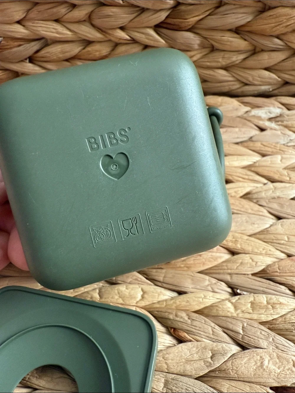Bibs Silicone Pacifier Case in Olive Green